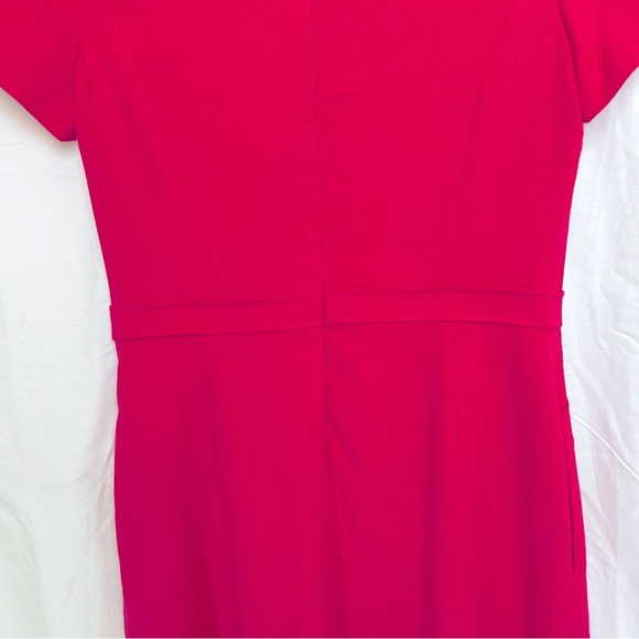 Banana Republic NWT Pink Dress Shortsleeved Pockets Linen Poly Rayon Sz.10-Tall - Picture 7 of 10